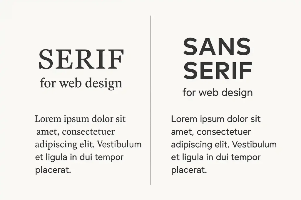 Colores y tipografías web: 7 secretos para una página visualmente irresistible Comparativa de tipografías serif y sans serif para diseño web
