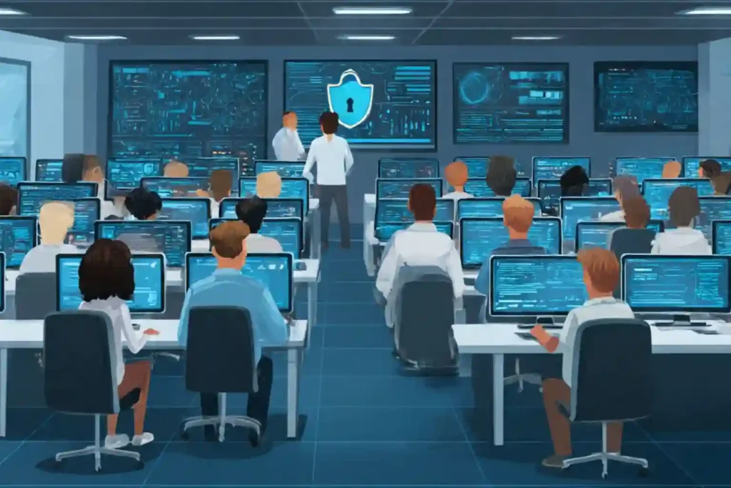 Seguridad Web: 7 Medidas Infalibles para Proteger tu Negocio Online con Éxito Total Sesión de capacitación en ciberseguridad para empleados.