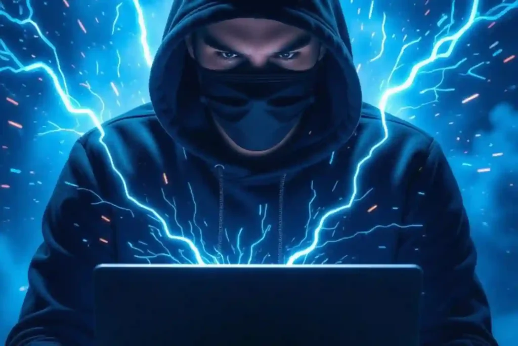 Seguridad Web: 7 Medidas Infalibles para Proteger tu Negocio Online con Éxito Total Ilustración de un hacker intentando acceder a un sitio web seguro. No lográndolo por la Seguridad Web