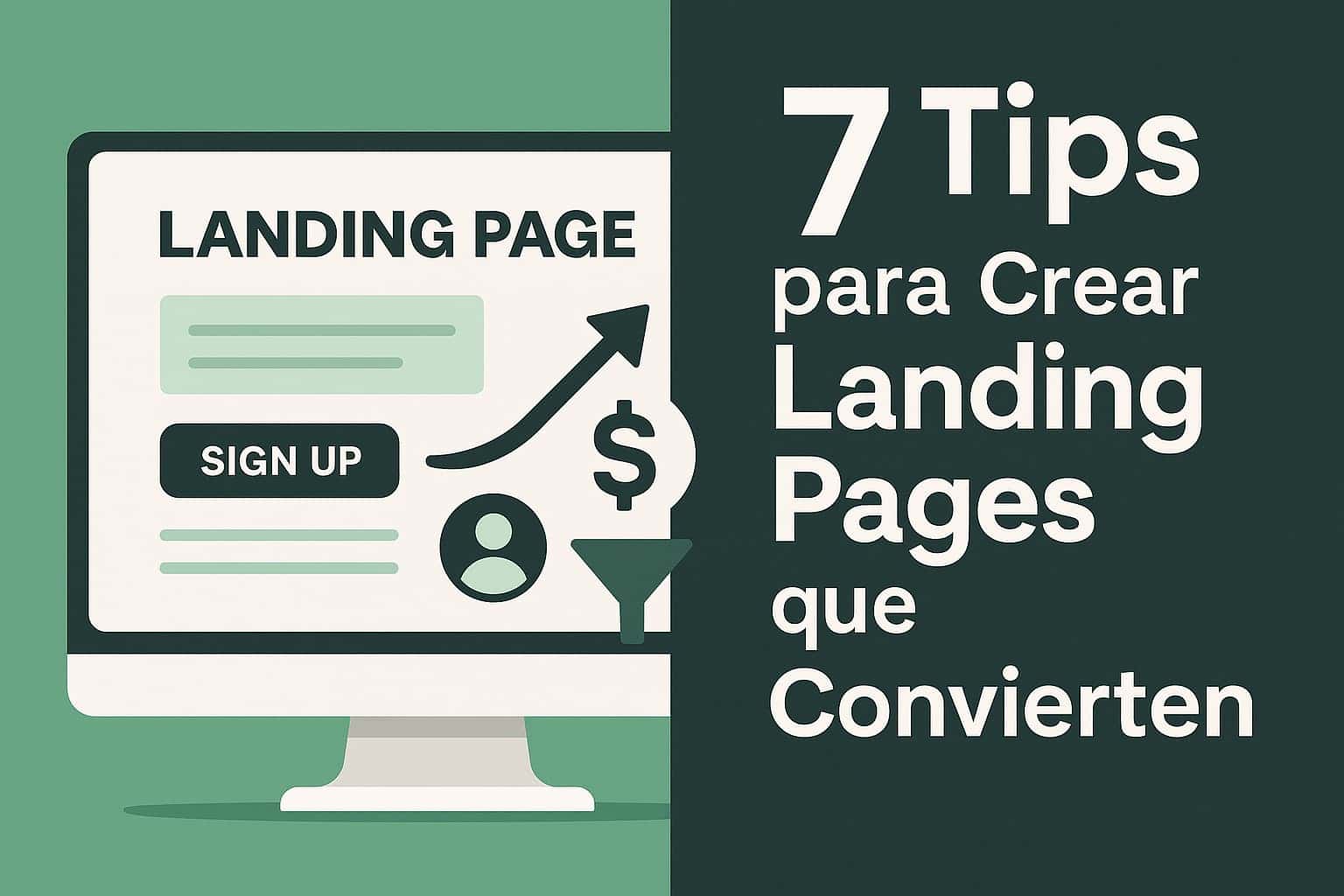 Imagen destacada de post sobre cómo crear landing pages que convierten visitantes en clientes