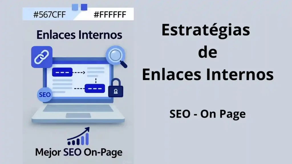 SEO On-Page: Guía Completa para Principiantes con 10 Secretos Poderosos Infografía horizontal que muestra cómo los enlaces internos conectan páginas dentro de un sitio web, mejoran la navegación, distribuyen autoridad y potencian el SEO On-Page.